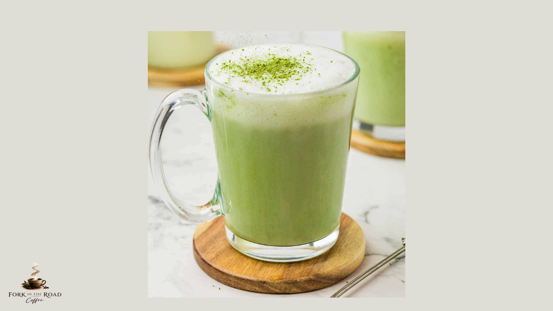 Warm matcha coconut milk latte in a ceramic mug — easy homemade dairy-free recipe