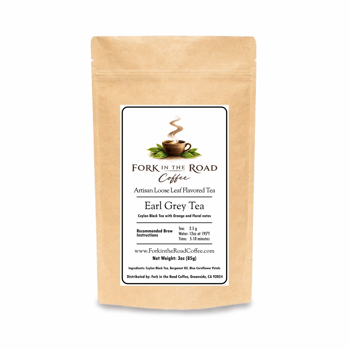 Black tea with orange and floral